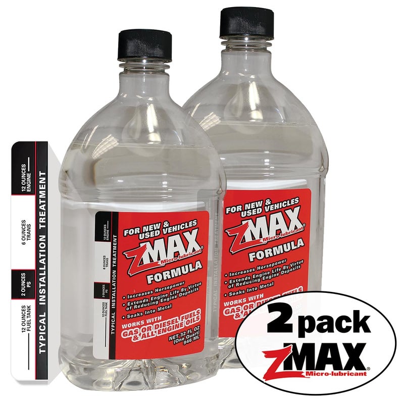zMAX 58-032 - Multi-Purpose Formula Treatment for Engine, Fuel, Transmission & Power Steering - Reduces Carbon Build-Up - Lubricates Metal - Improves Gas/Diesel Performance - 32 oz. Quart - 2 Pack - Image 2